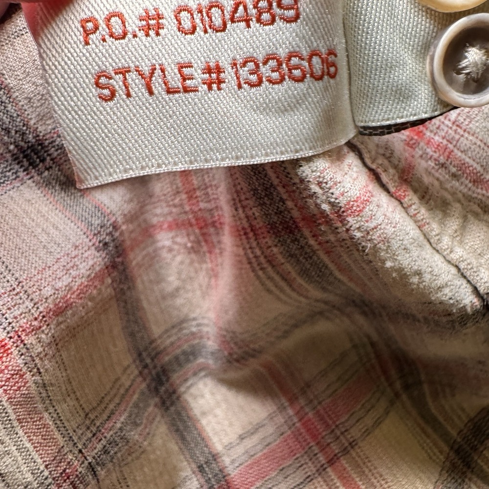 Carbon 2 Cobalt Full Zip Shirt Jacket Mens L Beige Corduroy Stripes Cotton Work - Picture 5 of 12